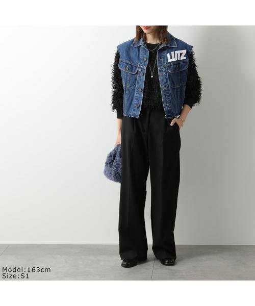 LUTZ HUELLE(ルッツヒュエル)/Lutz Huelle デニム ベスト FLIP DENIM VEST ウォッシュ ロゴ/img02