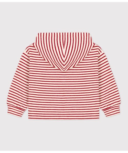 PETIT BATEAU(プチバトー)/パイルボーダー長袖フーディ/img02