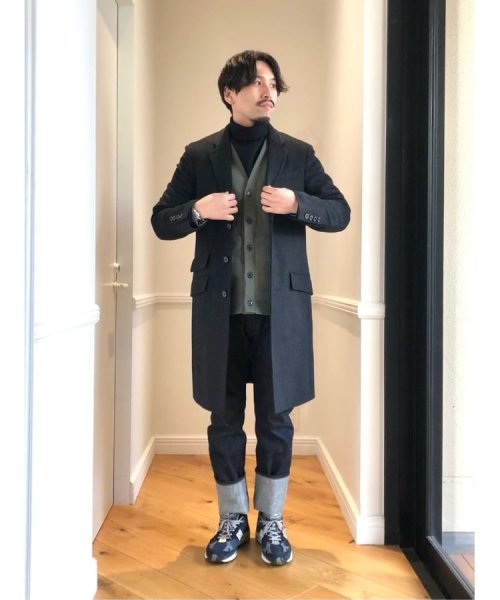 ウールカシミヤ チェスターコート 