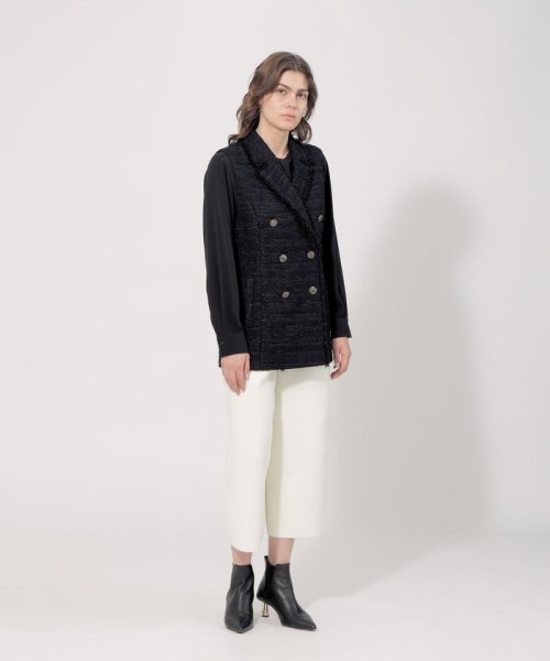 エコストレッチ ニットガウチョパンツ 