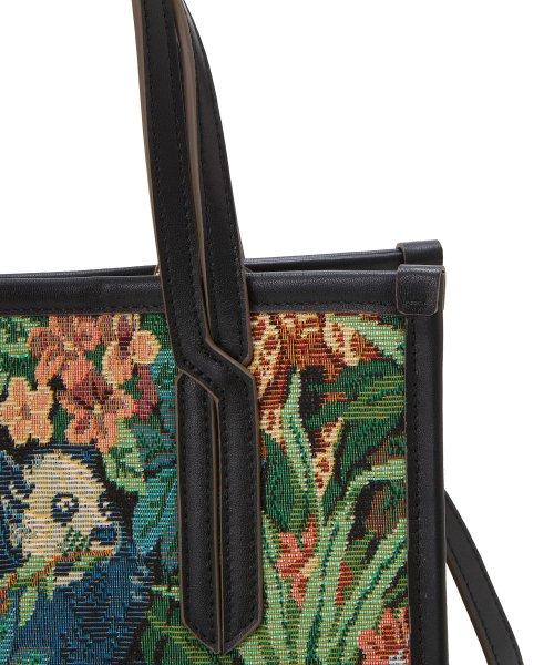 【TREASURE TOPKAPI】ジャガード アニマル モチーフ ショルダー付き ミニトート バッグ 