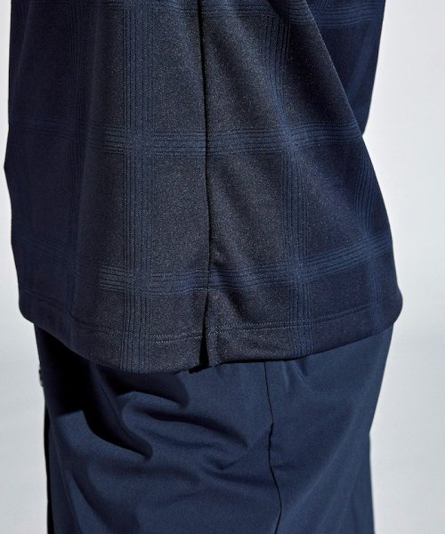 Munsingwear(マンシングウェア)/無地チェックジャカード台衿付き半袖シャツ/img10