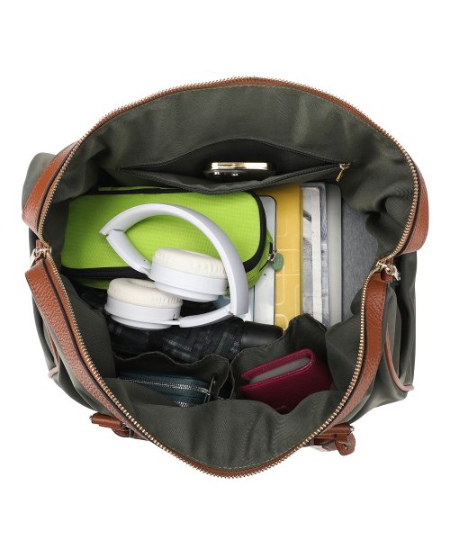 UNGRID bag(アングリッド　バッグ)/牛革×ナイロン　ラージボストンバッグ（旅行用キャリーオン）/img11