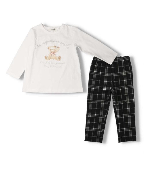 Kids Foret(キッズフォーレ)/【子供服】 Kids Foret (キッズフォーレ) くまプリント長袖パジャマ 90cm～140cm B13701/img02