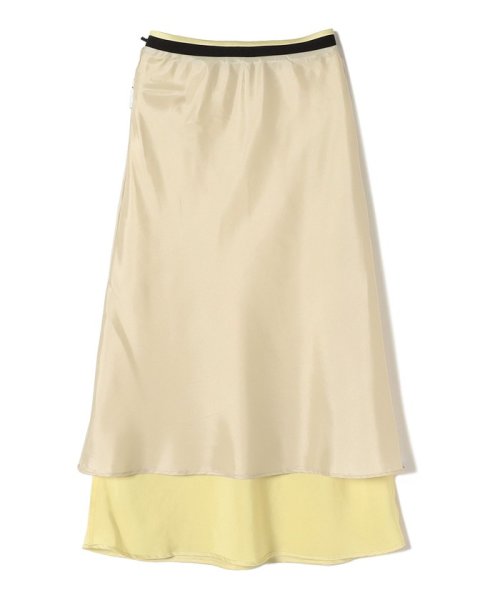 〈手洗い可能〉バイアス サテン マーメイド スカート 
