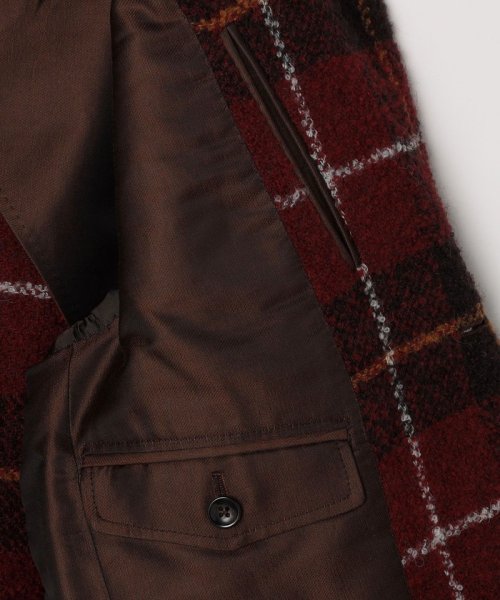 GIANFRANCO BOMMEZZADRI: ブークレ タータンチェック ジャケット 