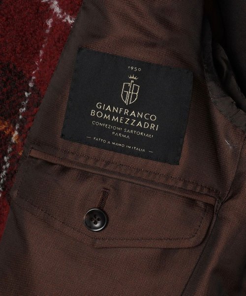 GIANFRANCO BOMMEZZADRI: ブークレ タータンチェック ジャケット 