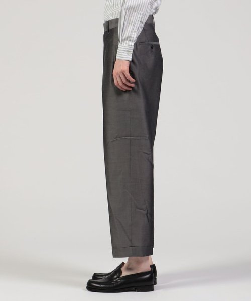 ウールシルク 2プリーツパンツ 