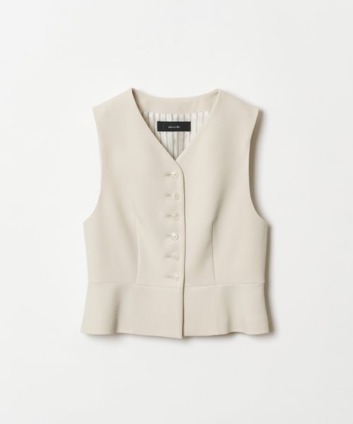 【セットアップ対応可能】ギャバ釦アクセントジレ 