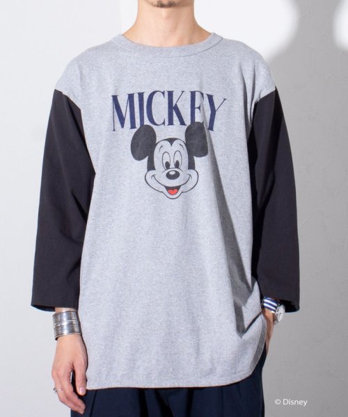 GLOSTER(GLOSTER)/【GOOD ROCK SPEED/グッドロックスピード】別注ミッキー / プリント ベースボールTシャツ 7分袖 / MICKEY/img15