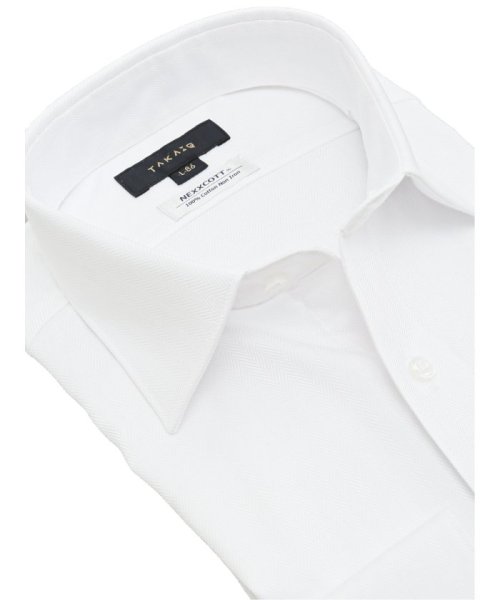 TAKA-Q(タカキュー)/綿100％ ノーアイロン スタンダードフィット ワイドカラー長袖シャツ シャツ メンズ ワイシャツ ビジネス ノーアイロン yシャツ ビジネスシャツ 形態安定/img01