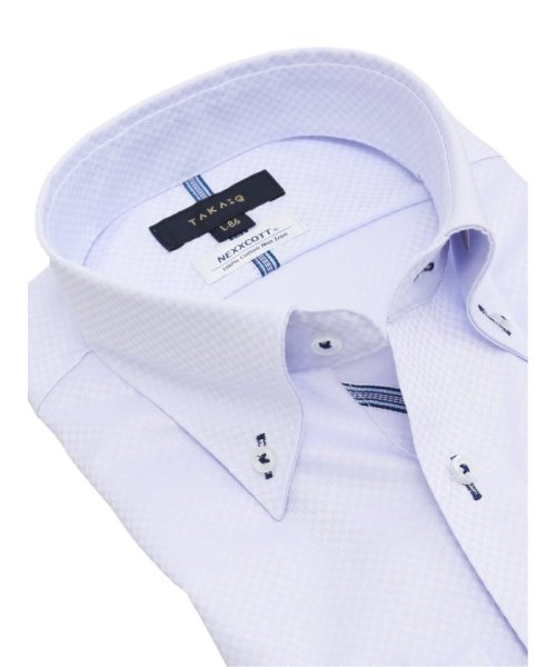 TAKA-Q(タカキュー)/綿100％ ノーアイロン スタンダードフィット ボタンダウン長袖シャツ シャツ メンズ ワイシャツ ビジネス ノーアイロン yシャツ ビジネスシャツ 形態安定/img01