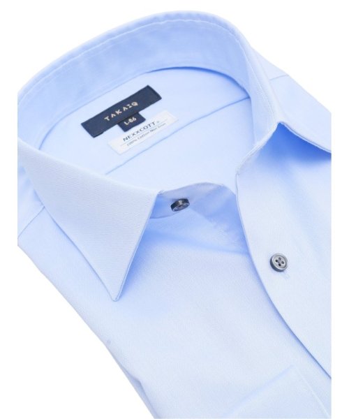 TAKA-Q(タカキュー)/綿100％ ノーアイロン スタンダードフィット ワイドカラー長袖シャツ シャツ メンズ ワイシャツ ビジネス ノーアイロン yシャツ ビジネスシャツ 形態安定/img01