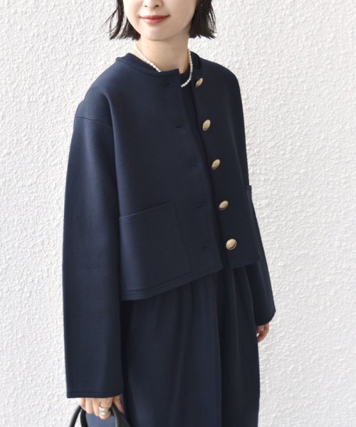 SHIPS WOMEN(シップス　ウィメン)/*〈手洗い可能〉 ミラノリブ ゴールド ボタン ニット ジャケット 24SS ◇/img28