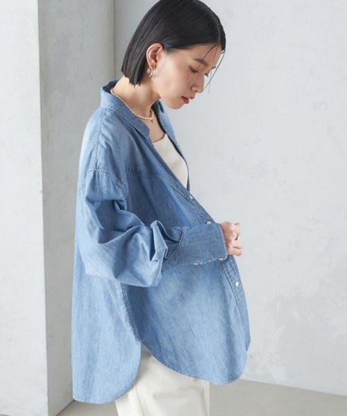 SHIPS WOMEN(シップス　ウィメン)/〈洗濯機可能〉シャンブレー オーバー ウエスタン シャツ 24SS ◇/img11