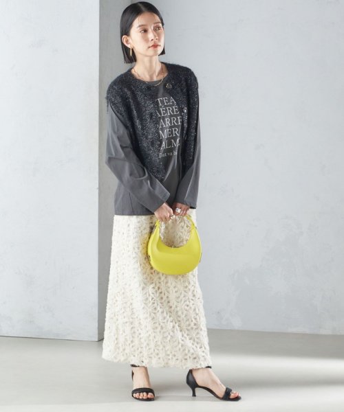 SHIPS WOMEN(シップス　ウィメン)/*〈手洗い可能〉グリッター ラメ フェザー ベスト 24SS ◇/img25