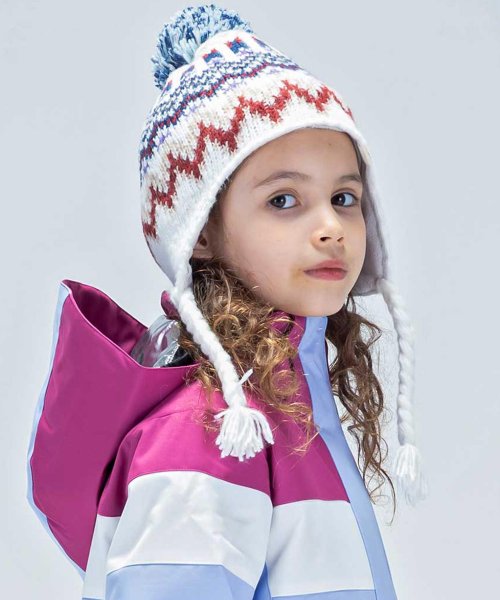 phenix(phenix)/Phenix フェニックス Mix Border Junior Earflap Beanie ミックス ボーダーイヤーフラップ ビーニー ニット帽 帽子 吸汗 /img04