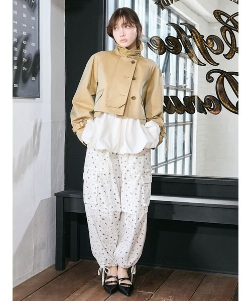 ワークディテールショートトレンチコート 予めご了承ください