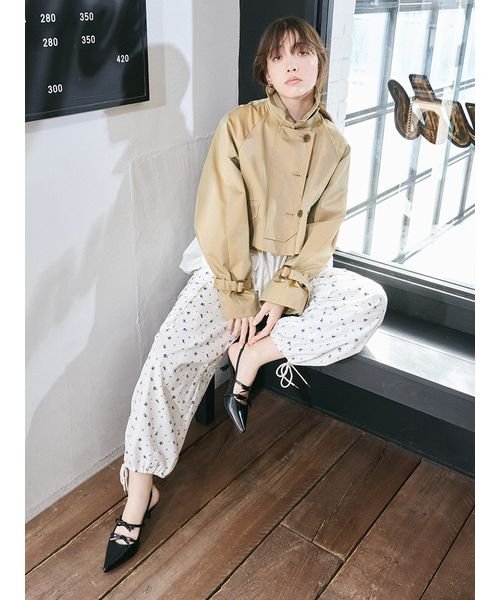 ワークディテールショートトレンチコート 予めご了承ください