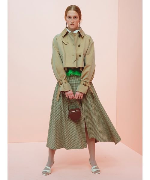 ワークディテールショートトレンチコート 予めご了承ください