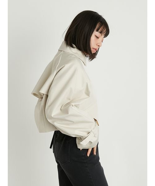 ワークディテールショートトレンチコート 予めご了承ください