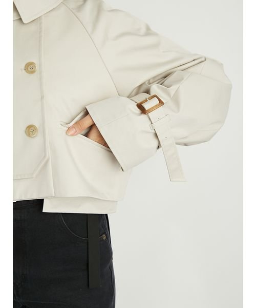 ワークディテールショートトレンチコート 予めご了承ください