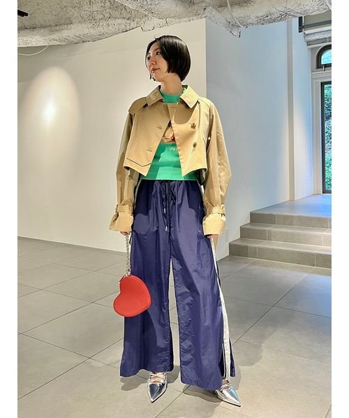 ワークディテールショートトレンチコート 予めご了承ください