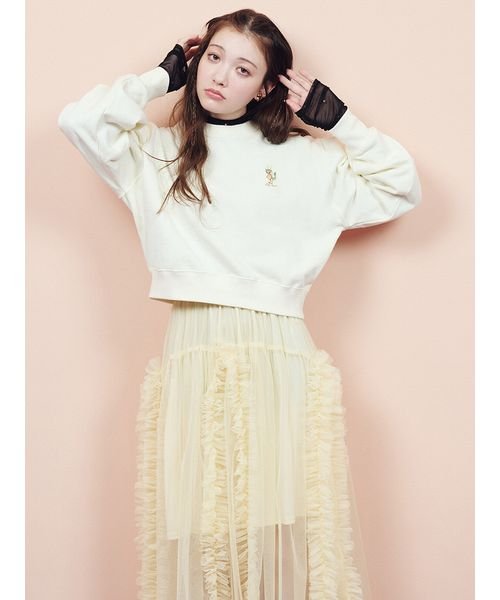 ラッフルボリュームチュールスカート 予めご了承ください