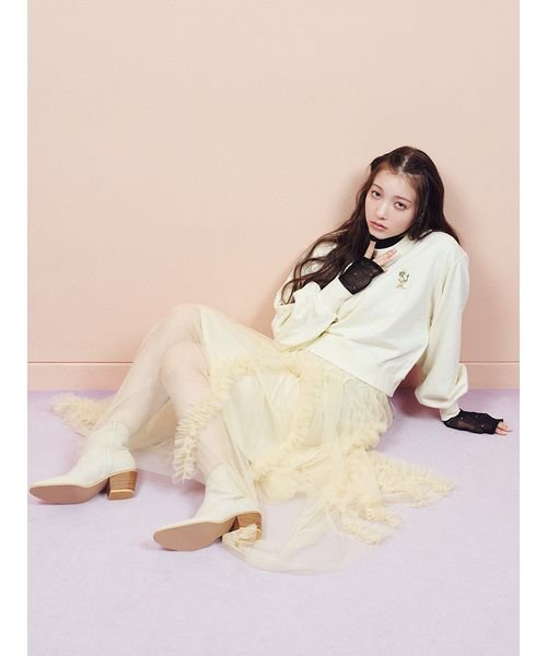 ラッフルボリュームチュールスカート 予めご了承ください