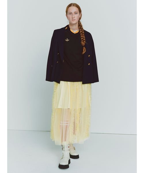 ラッフルボリュームチュールスカート 予めご了承ください