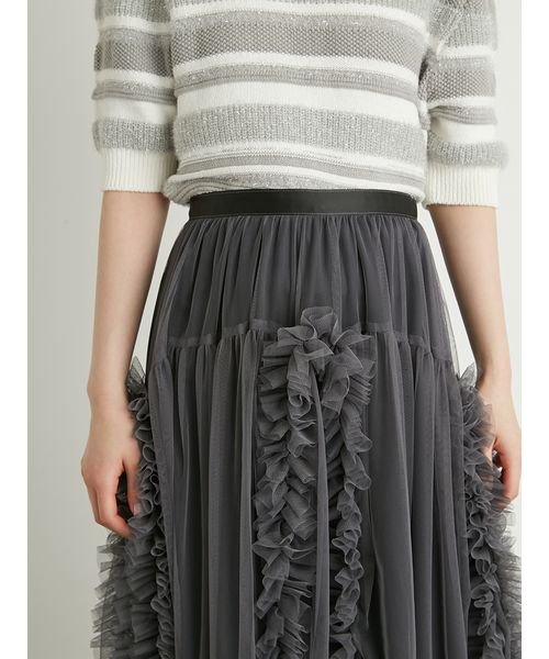ラッフルボリュームチュールスカート 予めご了承ください