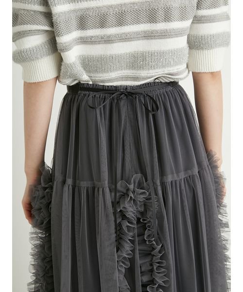 ラッフルボリュームチュールスカート 予めご了承ください