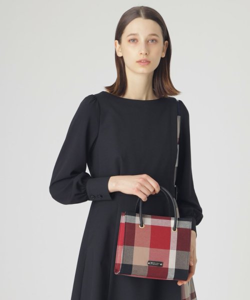 クレストブリッジチェックキャンバススクエアミニトート バッグ トートバッグ P2077923242(15950円)