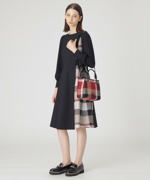 クレストブリッジチェックキャンバススクエアミニトート バッグ トートバッグ P2077923242(15950円)