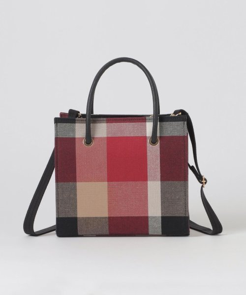 クレストブリッジチェックキャンバススクエアミニトート バッグ トートバッグ P2077923242(15950円)