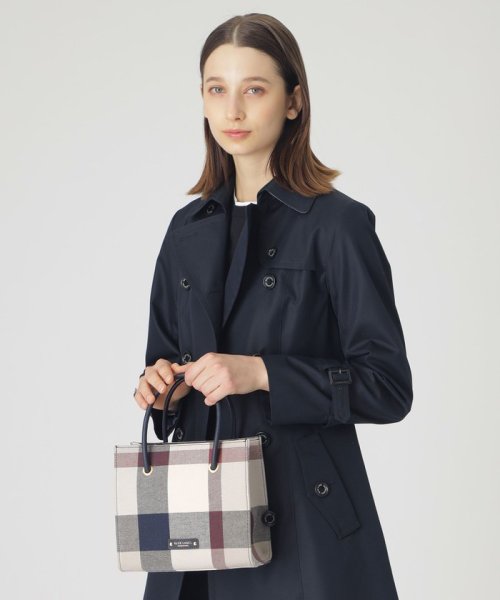 クレストブリッジチェックキャンバススクエアミニトート バッグ トートバッグ P2077923242(15950円)