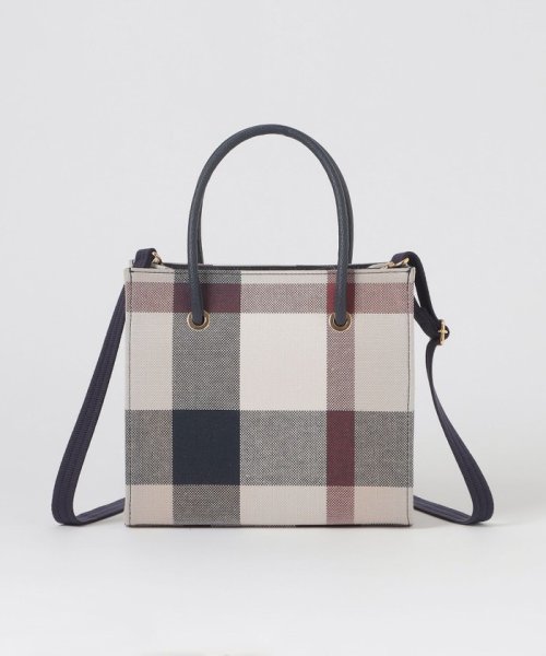 クレストブリッジチェックキャンバススクエアミニトート バッグ トートバッグ P2077923242(15950円)