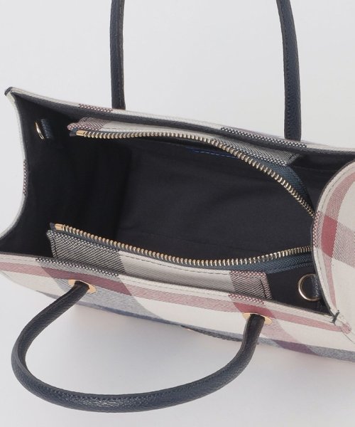クレストブリッジチェックキャンバススクエアミニトート バッグ トートバッグ P2077923242(15950円)
