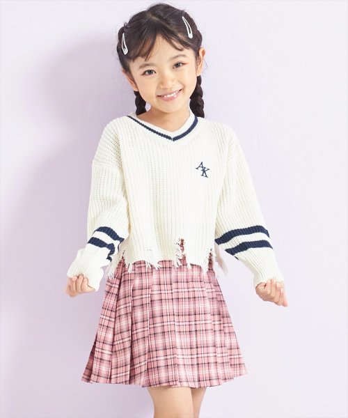 ANAP KIDS(アナップキッズ)/ダメージラインニットトップス【親子お揃い】/img01