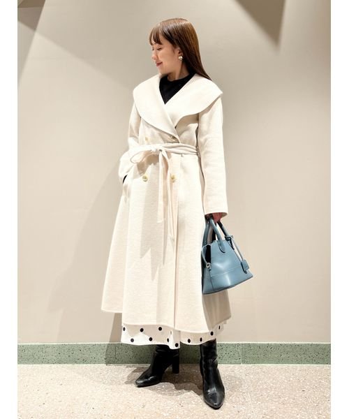 snidel スナイデル ノーカラーリアルファーコート 0（21678618 snidel  