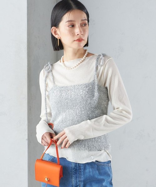 SHIPS WOMEN(シップス　ウィメン)/〈手洗い可能〉グリッター ラメ ビスチェ 24SS ◇/img39