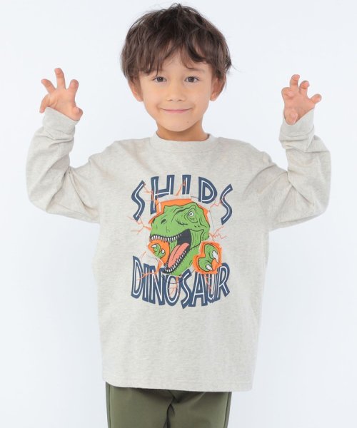 SHIPS KIDS(シップスキッズ)/SHIPS KIDS:100～130cm / 恐竜 プリント 長袖 TEE/img01