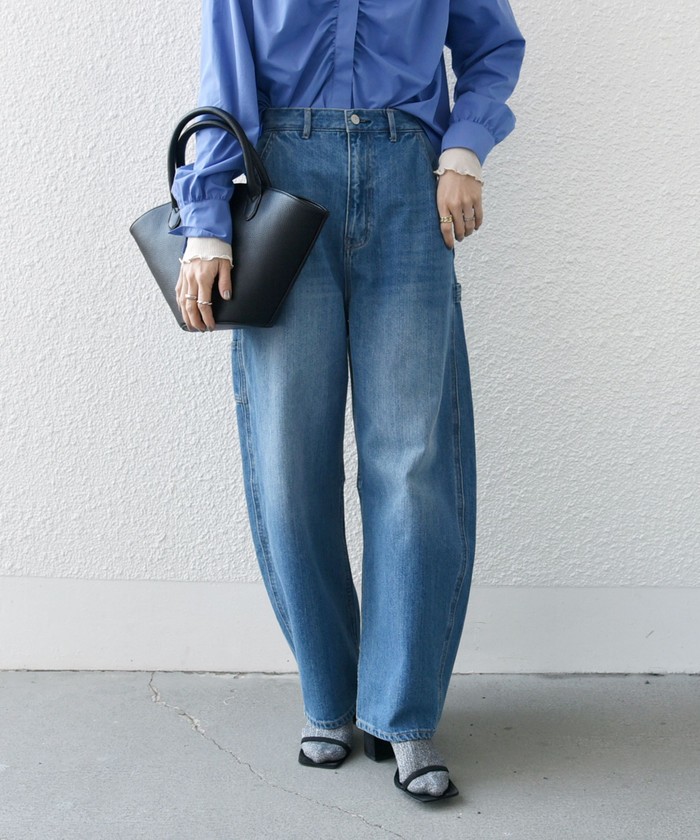 SHIPS any: コクーンペインター デニムパンツ［SHIPS any DENIM