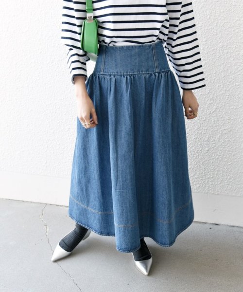 SHIPS any WOMEN(シップス　エニィ　ウィメン)/SHIPS any: デニム ギャザー スカート［SHIPS any DENIM］/img13