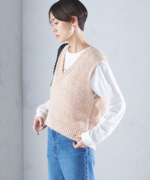 SHIPS WOMEN(シップス　ウィメン)/〈手洗い可能〉カール ヤーン スパンコール ベスト 24SS ◇/img32