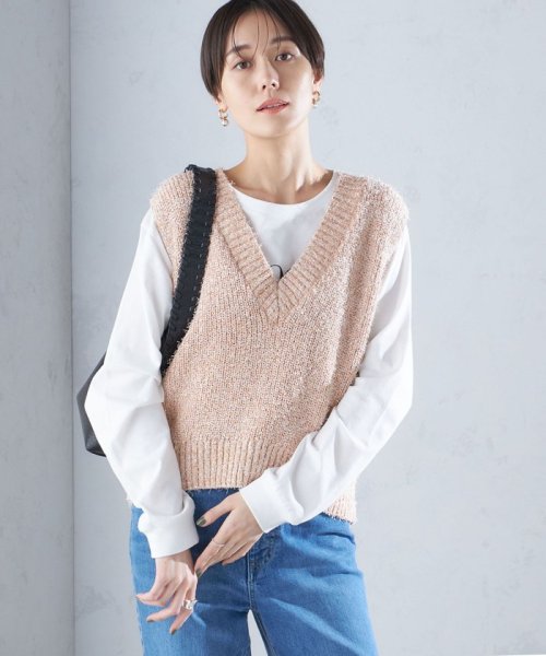 SHIPS WOMEN(シップス　ウィメン)/〈手洗い可能〉カール ヤーン スパンコール ベスト 24SS ◇/img38