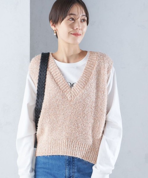 SHIPS WOMEN(シップス　ウィメン)/〈手洗い可能〉カール ヤーン スパンコール ベスト 24SS ◇/img44