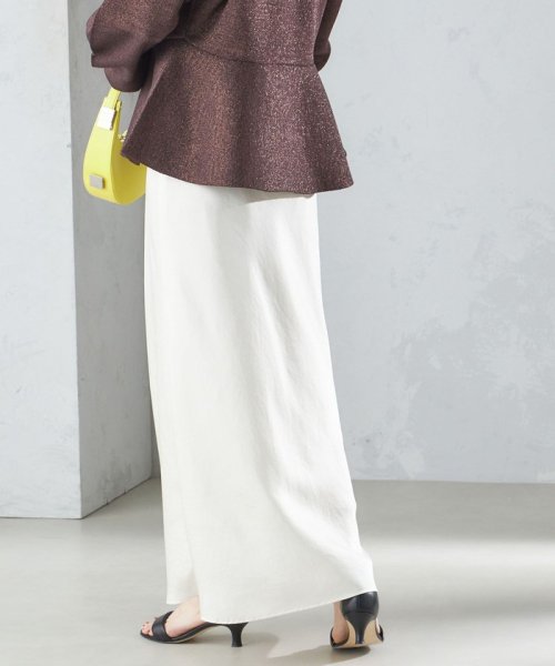 〈手洗い可能〉バイアス サテン マーメイド スカート 