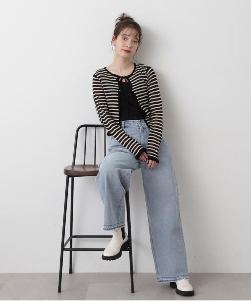 N Natural Beauty Basic(エヌナチュラルビューティベーシック)/シアーシャインリブカーディガン 24SS/img04