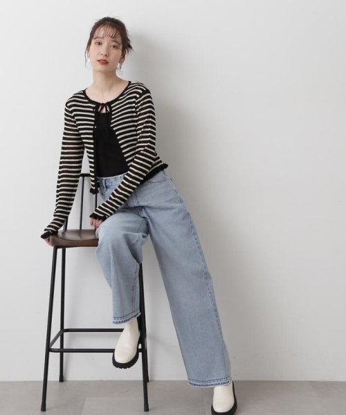 N Natural Beauty Basic(エヌナチュラルビューティベーシック)/シアーシャインリブカーディガン 24SS/img05